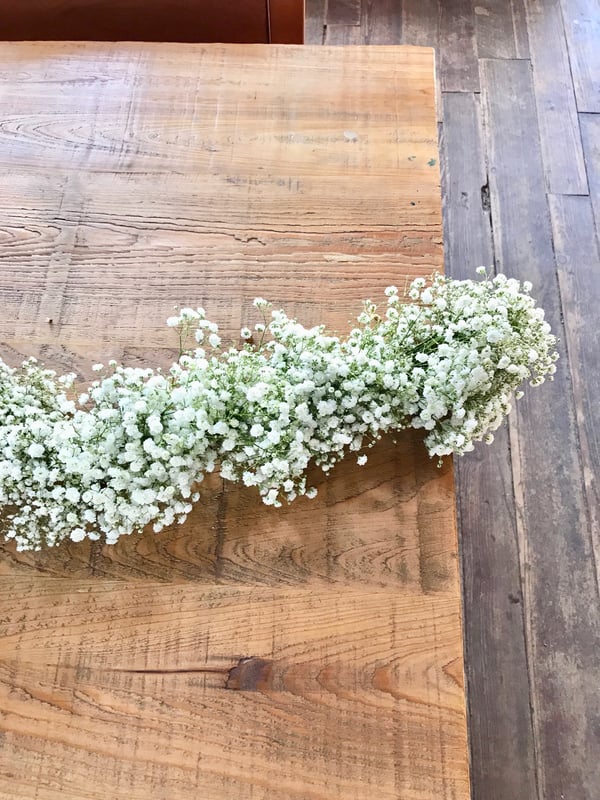 Baby's Breath Flower Crown & Baby's Breath Runner